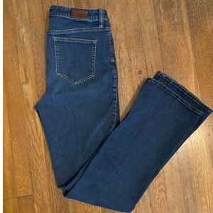 Lands End Mid Rise Boot Cut Denim Jeans Women Size 16T